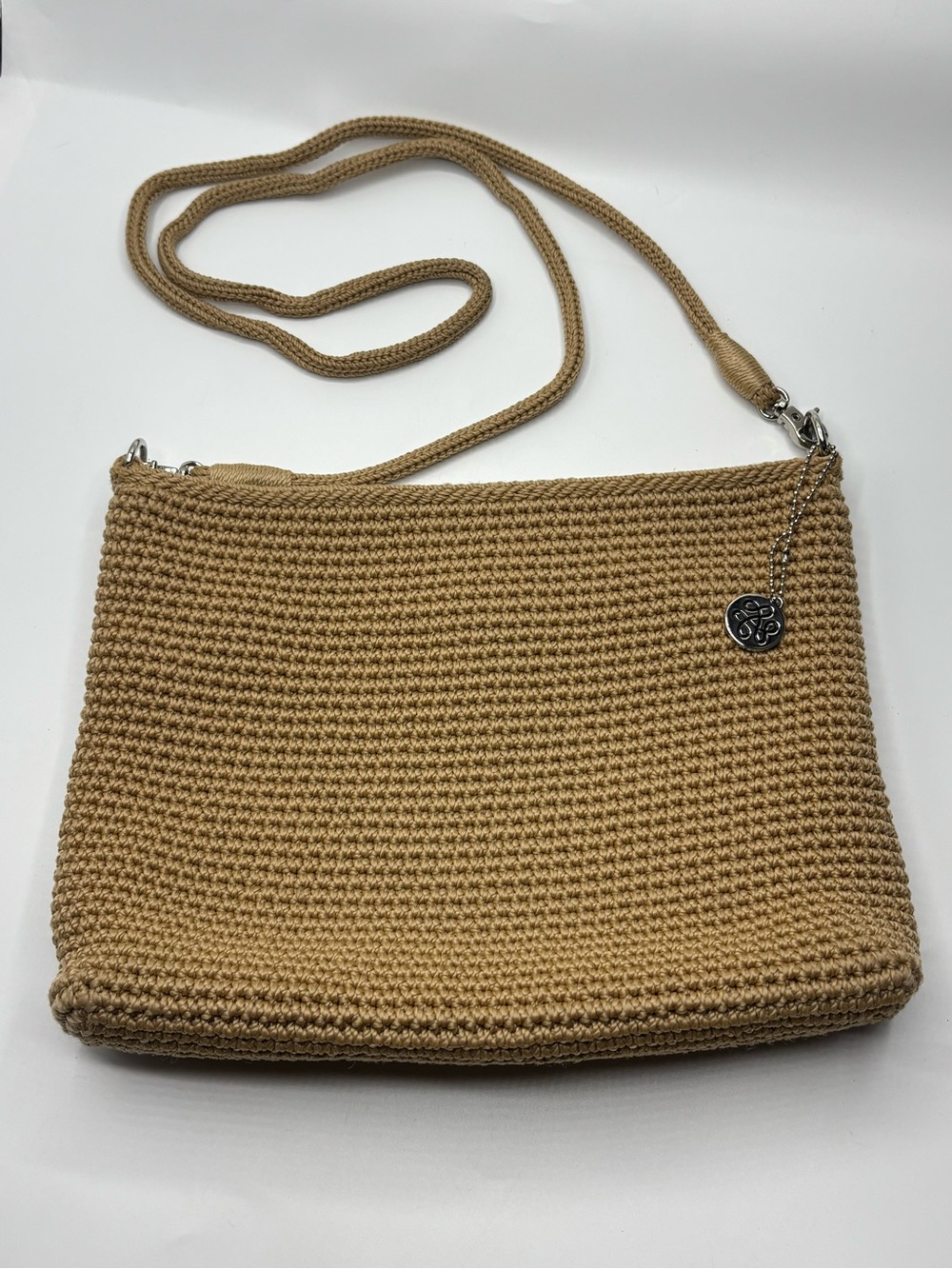 The Sak Lumi Cream Hand Crocheted Shoulder/Crossbody Handbag Convertible Strap - Picture 3 of 13